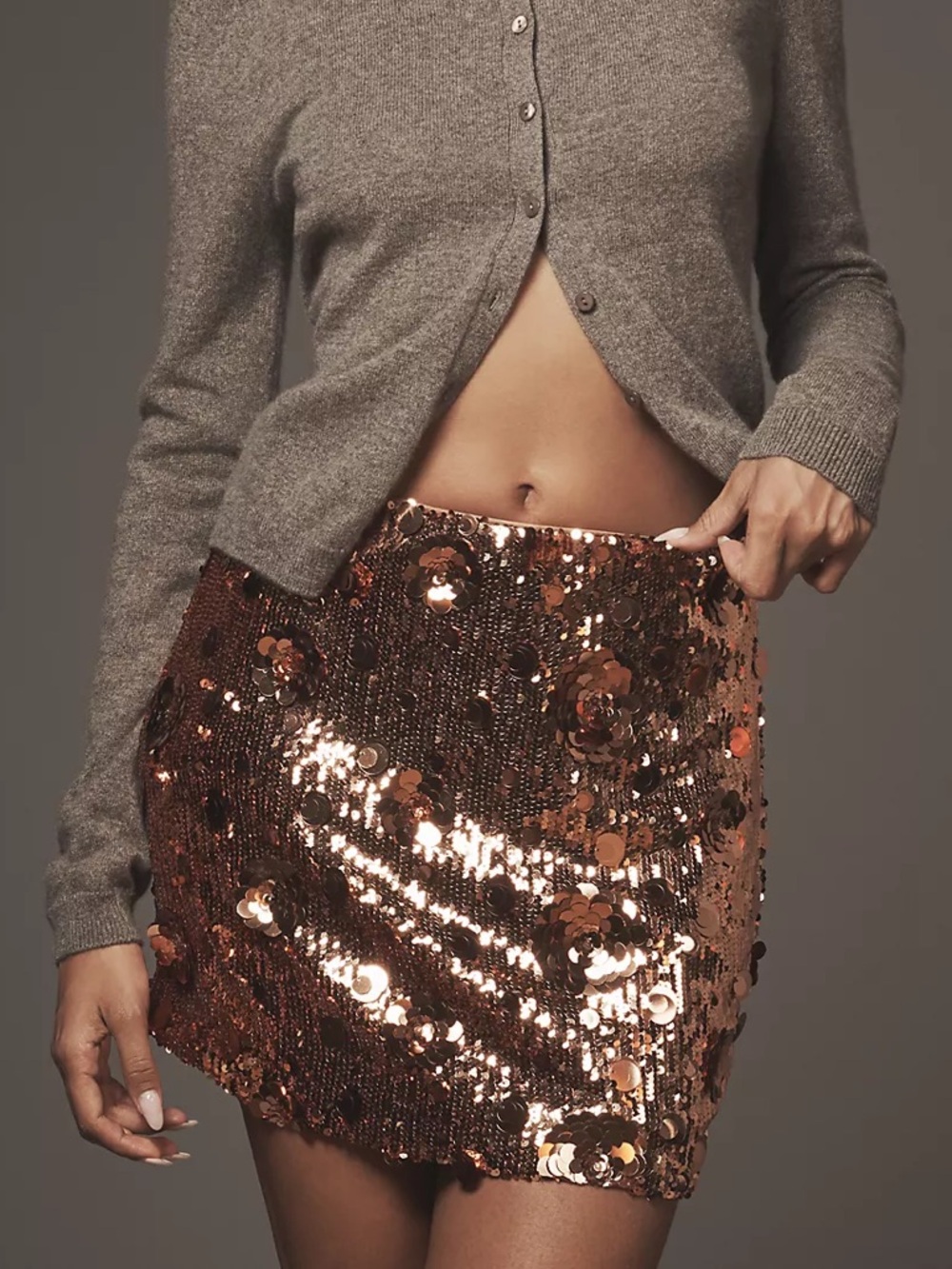 Anthropologie Endless Rose Sequin Mini Skirt - Picture 2 of 4